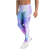 Pink and Blue Galaxy Space Men's Leggings-grizzshop