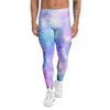 Pink and Blue Galaxy Space Men's Leggings-grizzshop