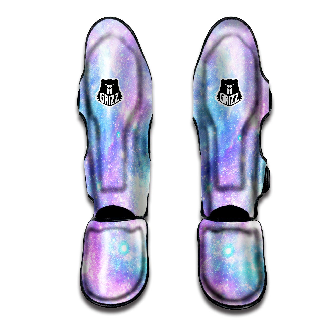 Pink and Blue Galaxy Space Muay Thai Shin Guard-grizzshop