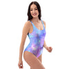 Pink and Blue Galaxy Space One Piece Swimsuite-grizzshop