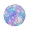 Pink and Blue Galaxy Space Round Rug-grizzshop