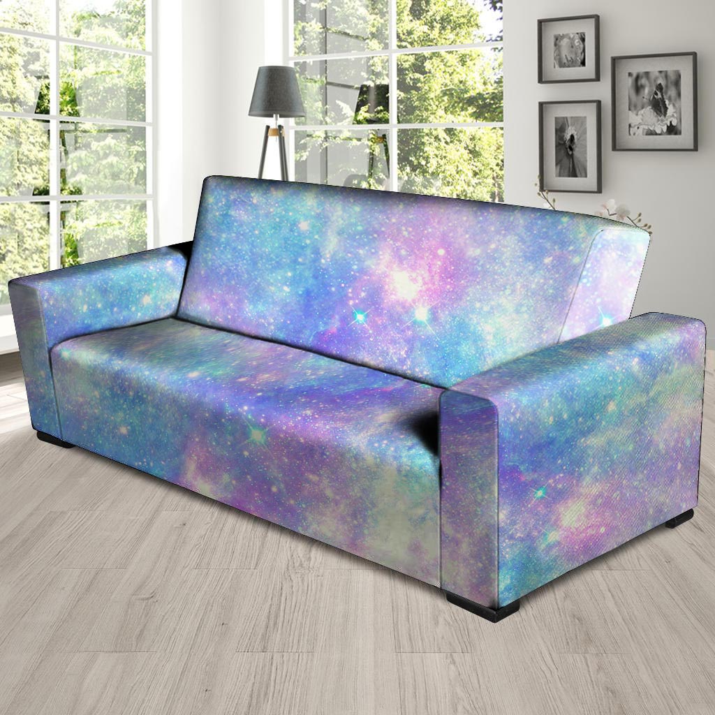 Pink and Blue Galaxy Space Sofa Cover-grizzshop