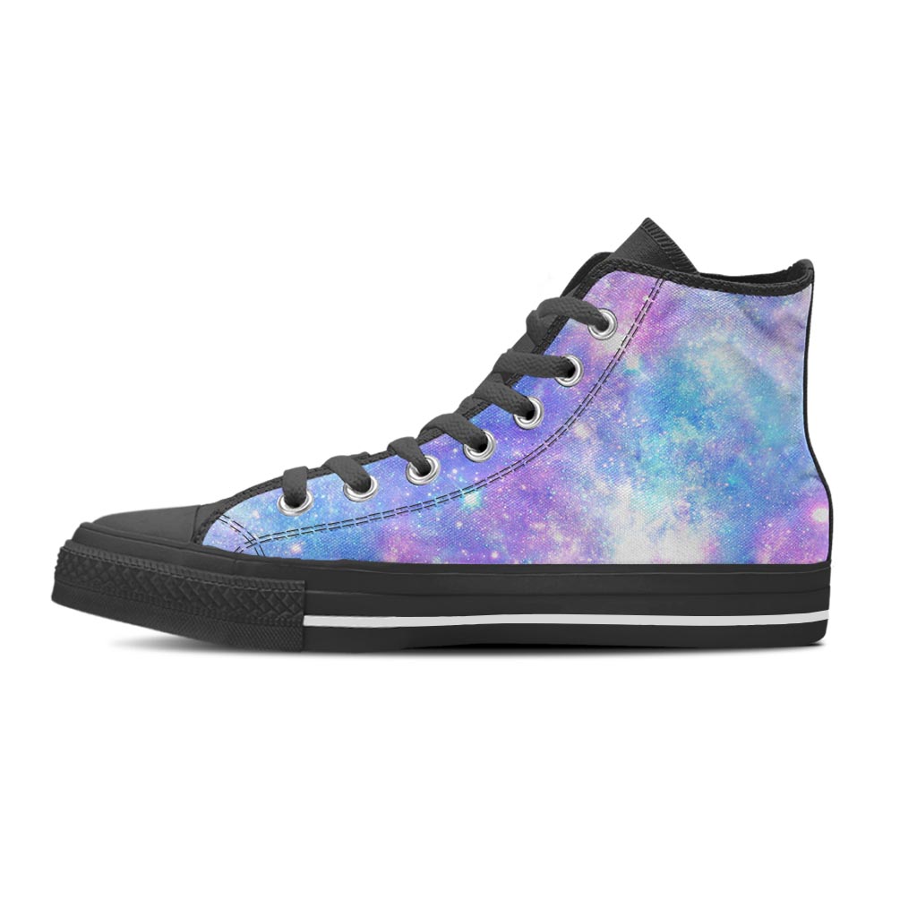 Pink and Blue Galaxy Space Women's High Top Shoes-grizzshop