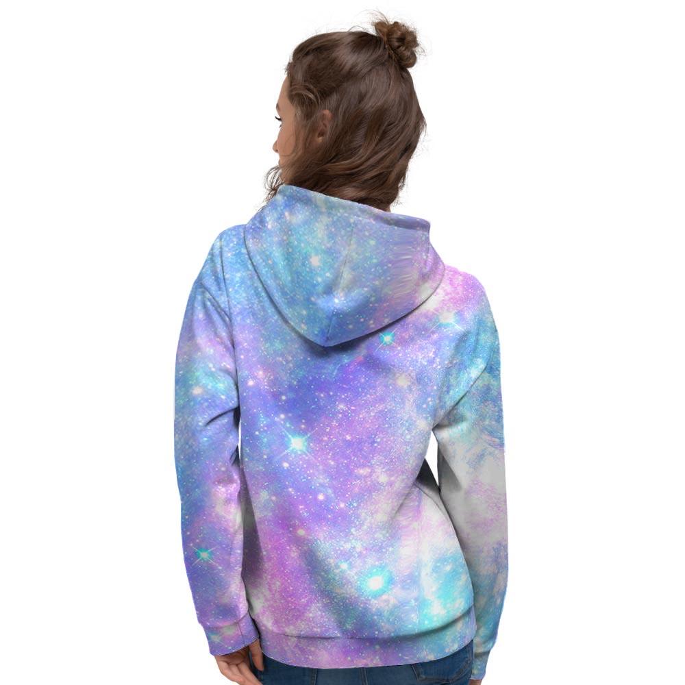 Pink and Blue Galaxy Space Women's Hoodie-grizzshop