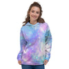 Pink and Blue Galaxy Space Women's Hoodie-grizzshop