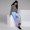 Pink and Blue Galaxy Space Women's Joggers-grizzshop