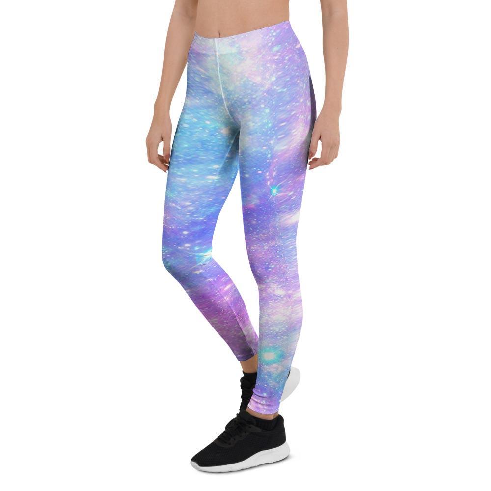 Pink and Blue Galaxy Space Women's Leggings-grizzshop