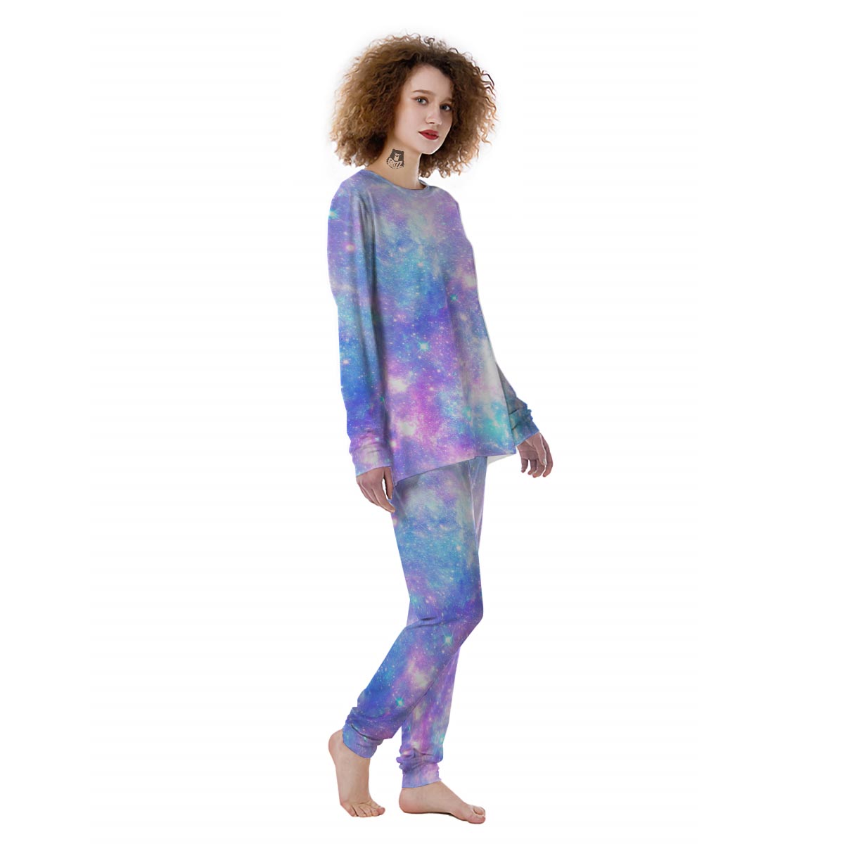 Pink and Blue Galaxy Space Women's Pajamas-grizzshop