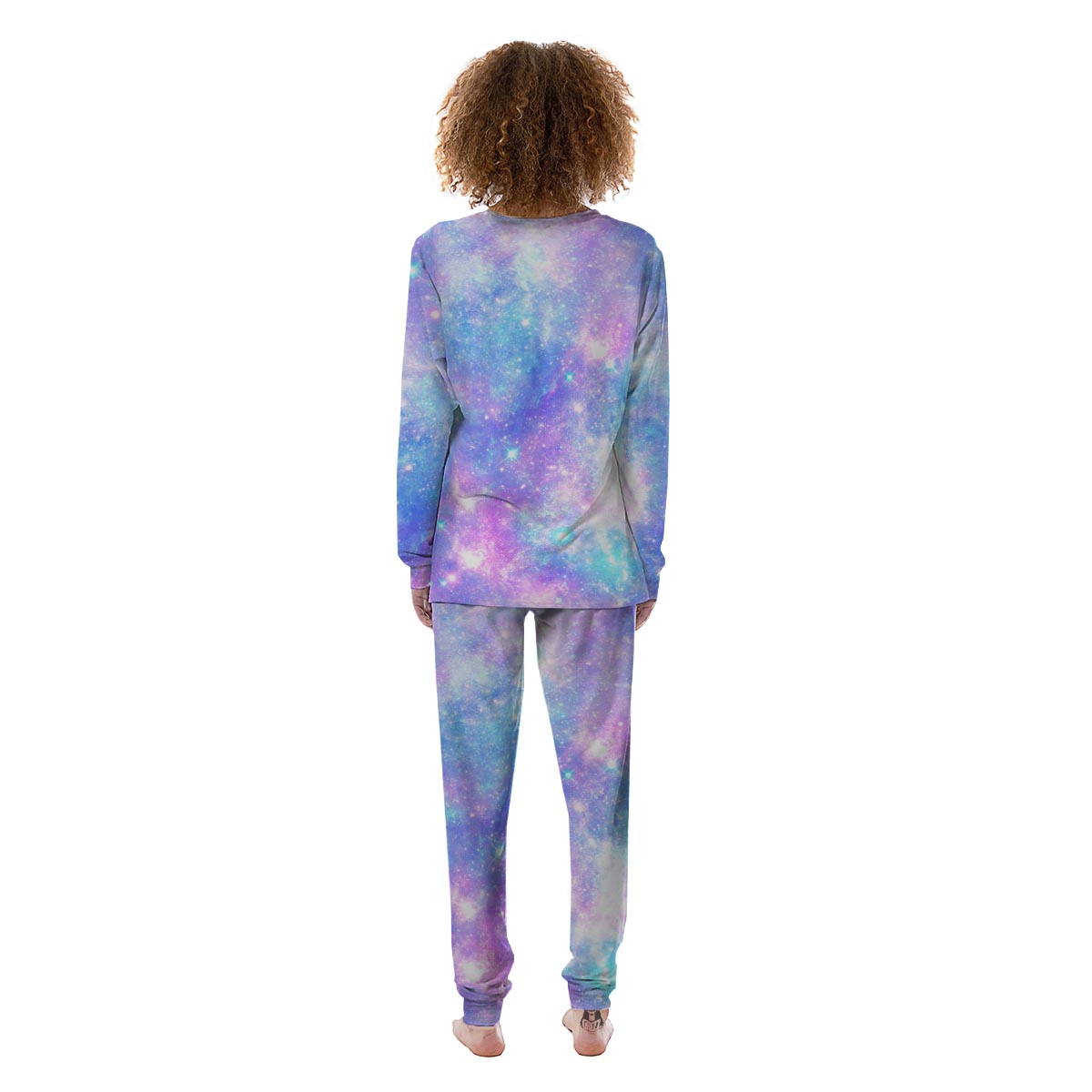 Pink and Blue Galaxy Space Women's Pajamas-grizzshop