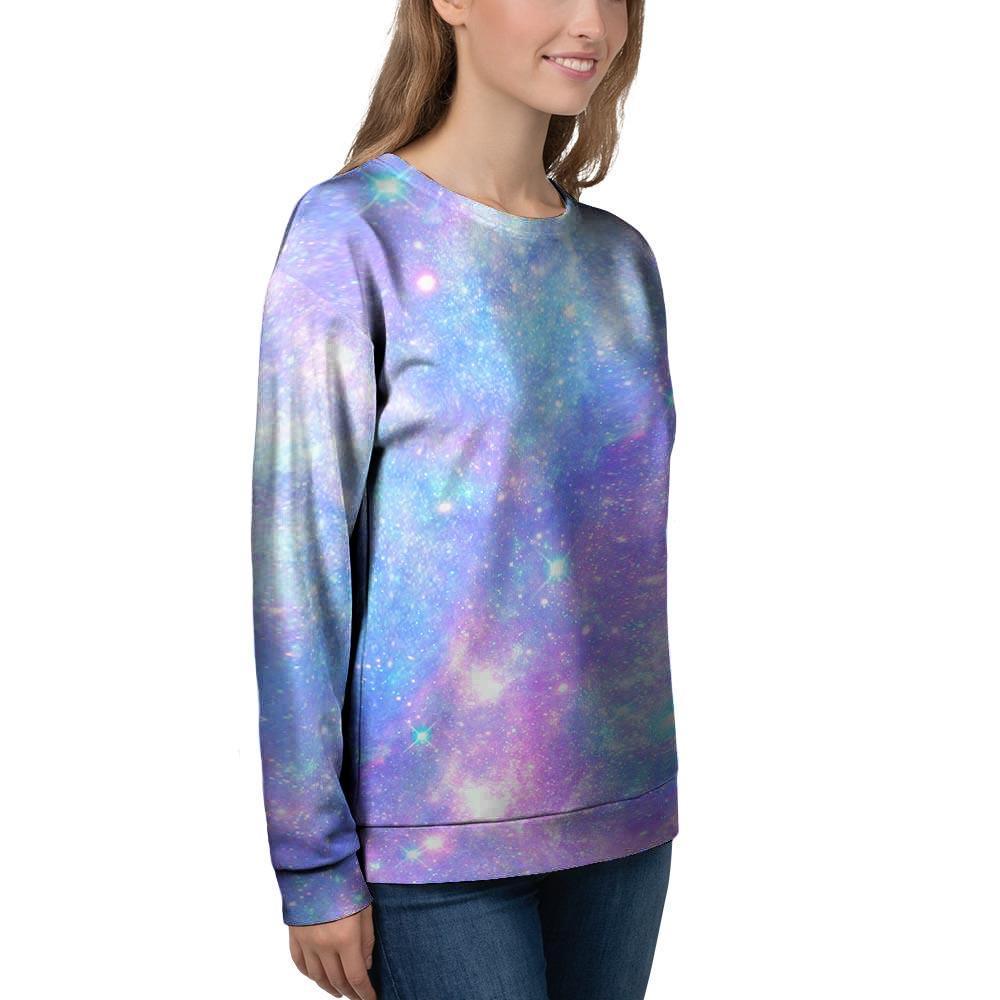 Pink and Blue Galaxy Space Women's Sweatshirt-grizzshop