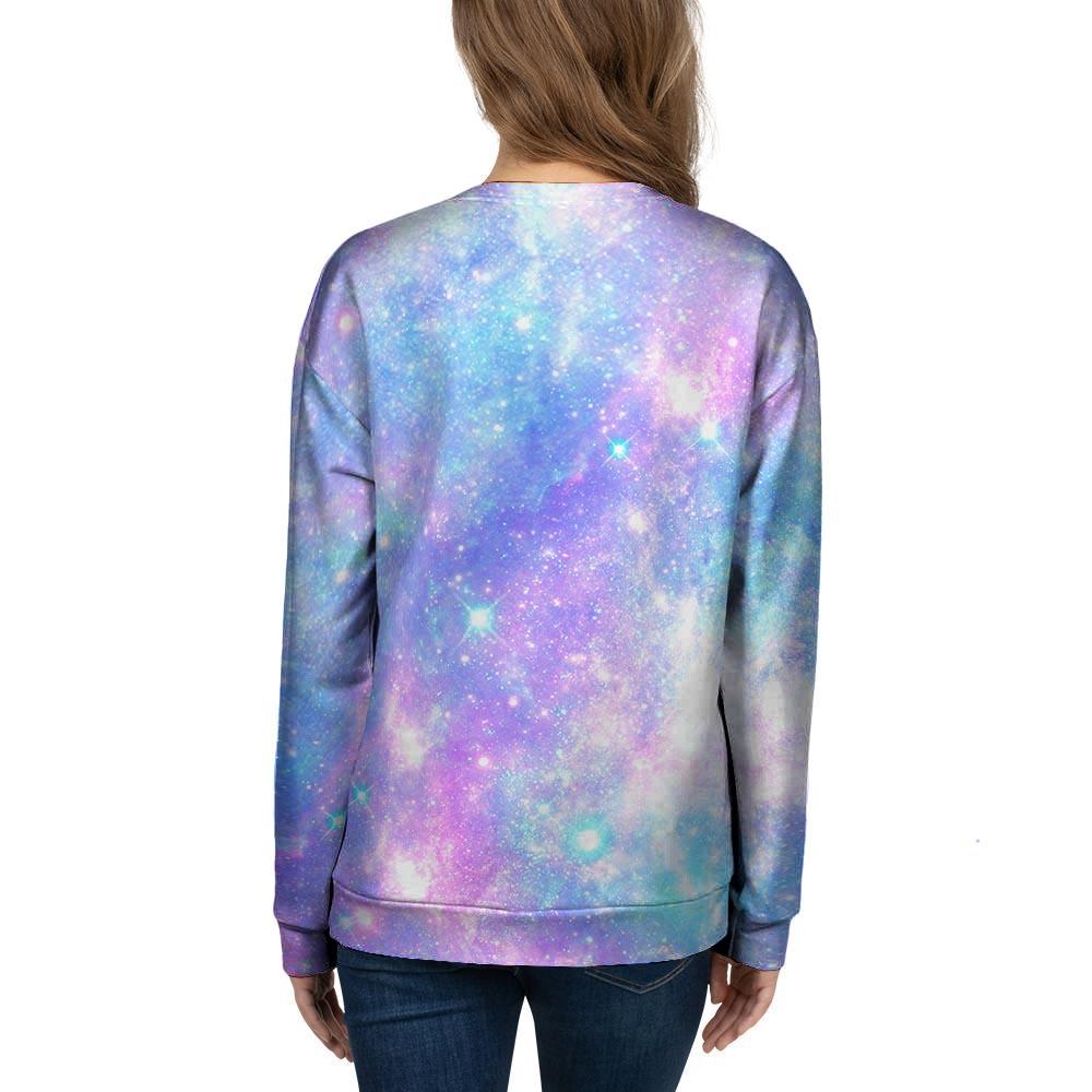 Pink and Blue Galaxy Space Women's Sweatshirt-grizzshop