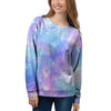 Pink and Blue Galaxy Space Women's Sweatshirt-grizzshop