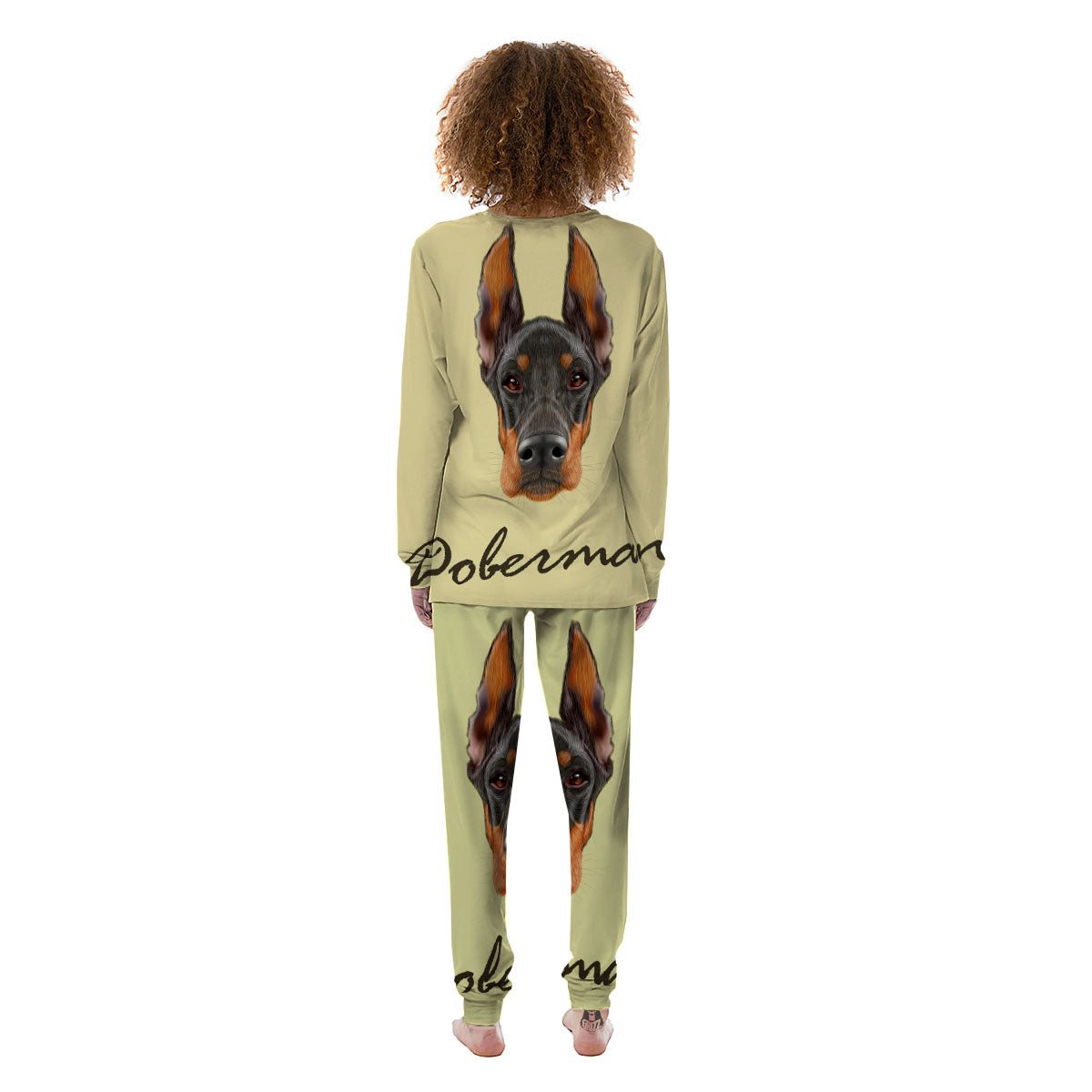 Pinscher Doberman Print Women's Pajamas-grizzshop