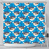 Pirate Bear Pattern Print Bathroom Shower Curtain-grizzshop