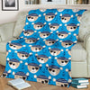 Pirate Bear Pattern Print Blanket-grizzshop