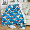 Pirate Bear Pattern Print Blanket-grizzshop