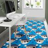 Pirate Bear Pattern Print Floor Mat-grizzshop