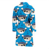 Pirate Bear Pattern Print Men Long Robe-grizzshop