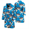 Pirate Bear Pattern Print Men Long Robe-grizzshop