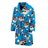 Pirate Bear Pattern Print Men Long Robe-grizzshop