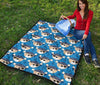 Pirate Bear Pattern Print Quilt-grizzshop