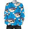 Pirate Bear Pattern Print Women's Sweatshirt-grizzshop