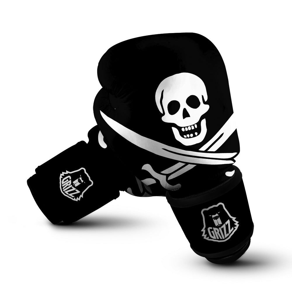 Pirate Flag Calico Jack Print Boxing Gloves-grizzshop