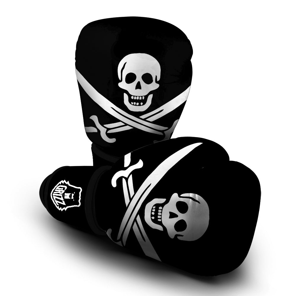 Pirate Flag Calico Jack Print Boxing Gloves-grizzshop