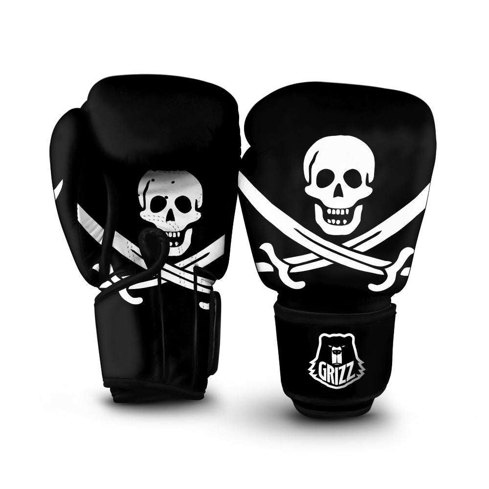 Pirate Flag Calico Jack Print Boxing Gloves-grizzshop