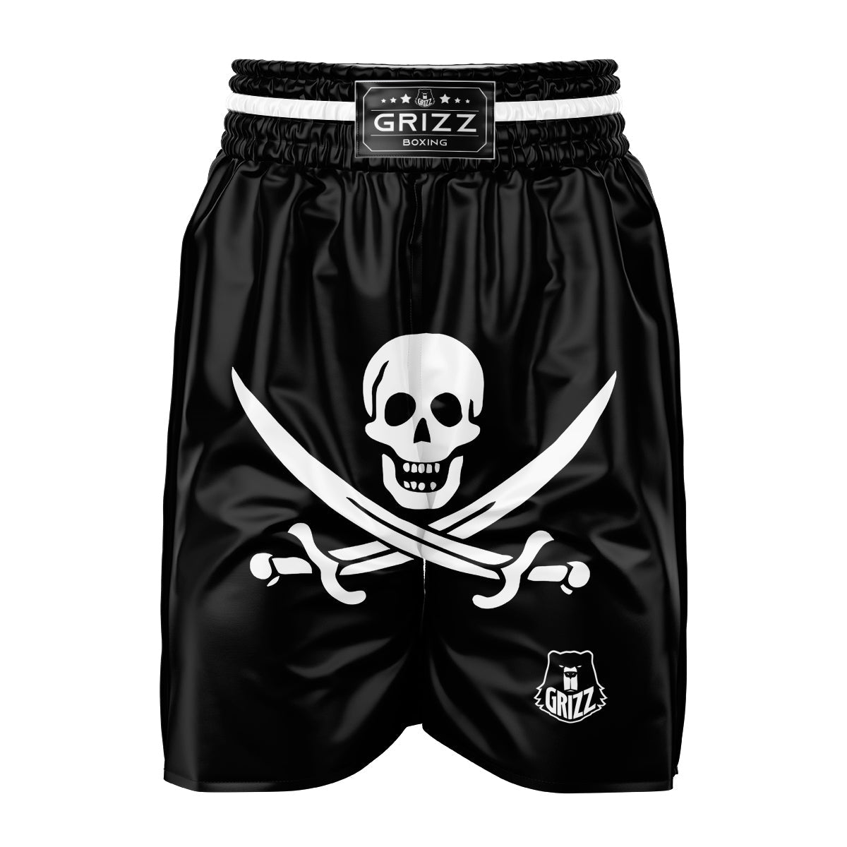 Pirate Flag Calico Jack Print Boxing Shorts-grizzshop
