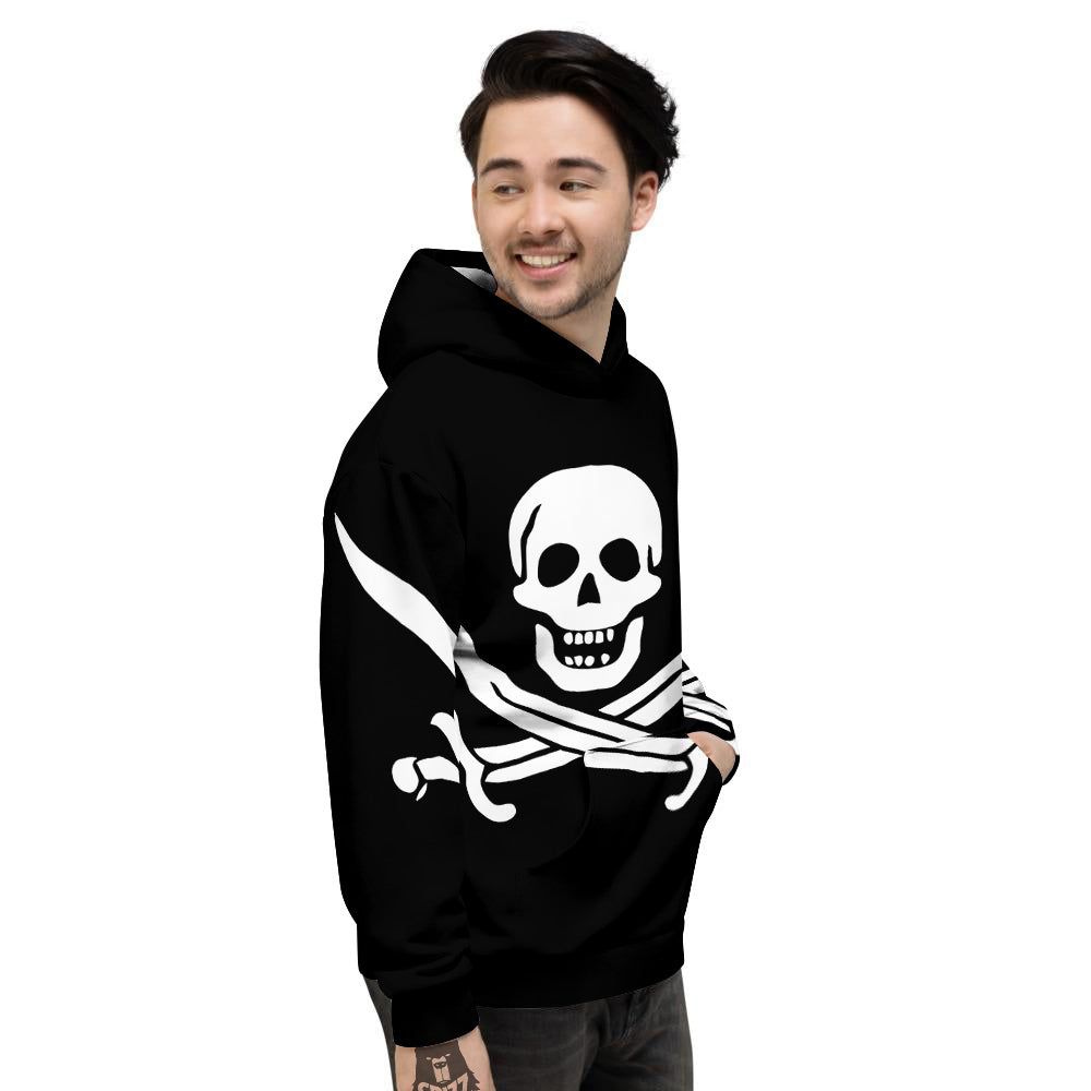 Pirate Flag Calico Jack Print Men's Hoodie-grizzshop