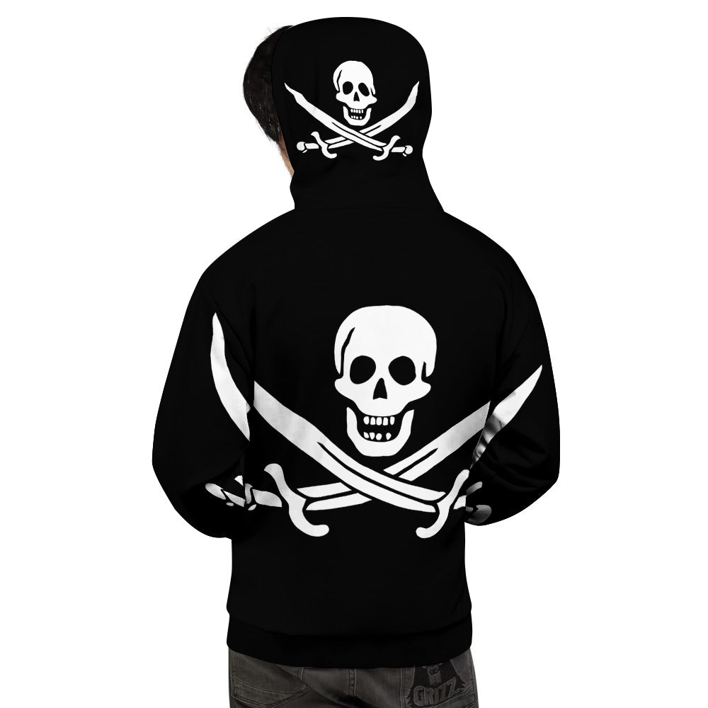 Pirate Flag Calico Jack Print Men's Hoodie-grizzshop