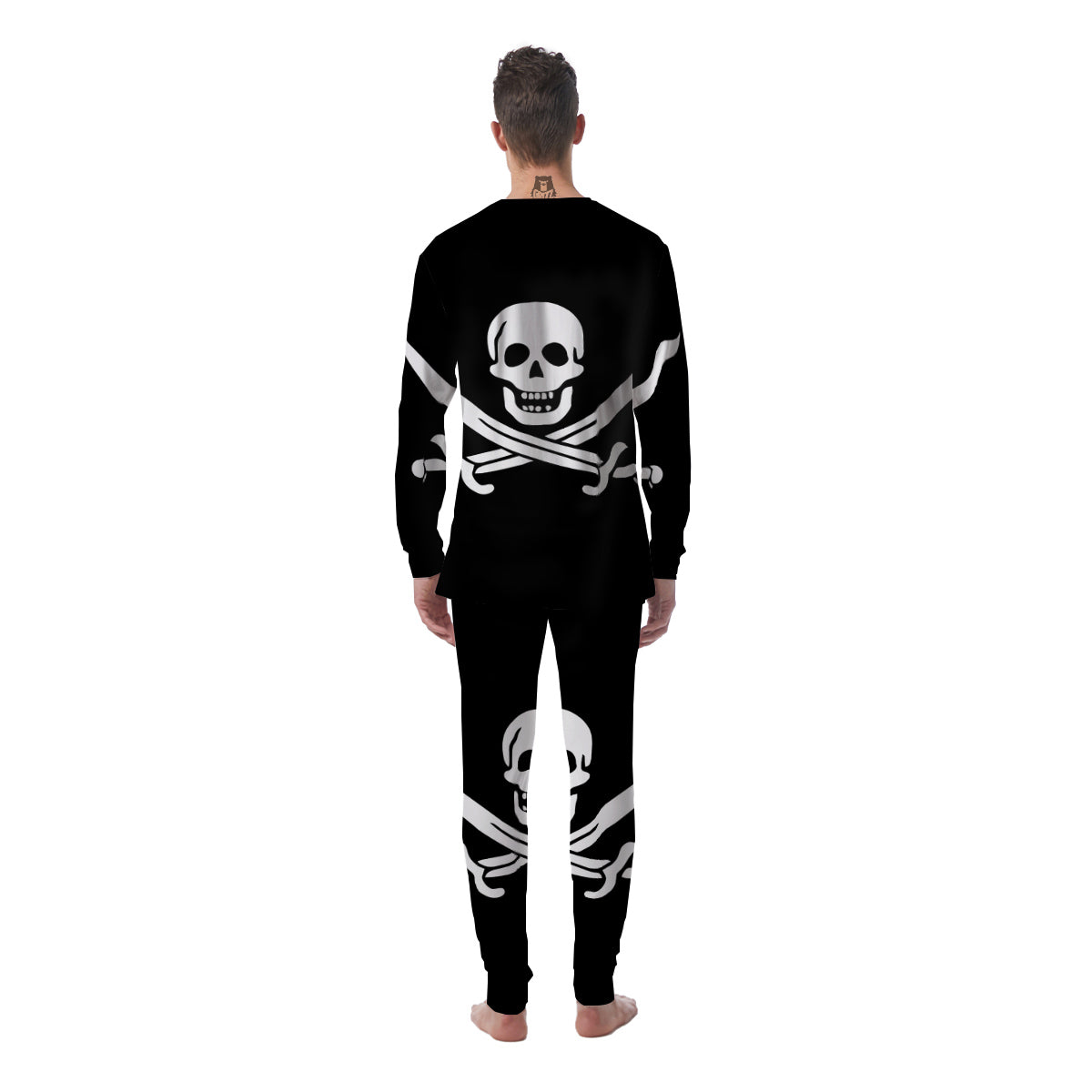 Pirate Flag Calico Jack Print Men's Pajamas-grizzshop