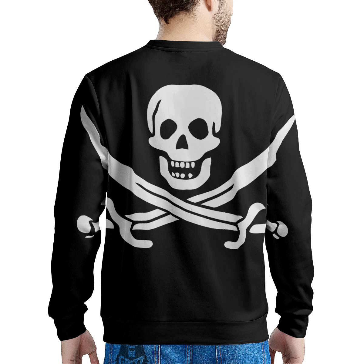 Pirate Flag Calico Jack Print Men's Sweatshirt-grizzshop