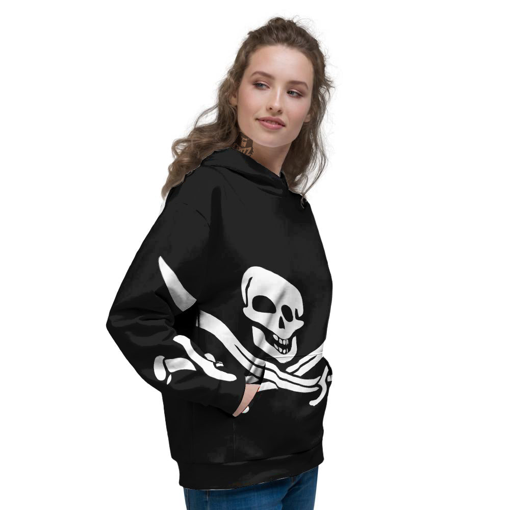 Pirate Flag Calico Jack Print Women's Hoodie-grizzshop