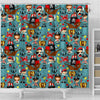 Pirate Pattern Print Bathroom Shower Curtain-grizzshop