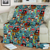 Pirate Pattern Print Blanket-grizzshop