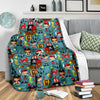 Pirate Pattern Print Blanket-grizzshop