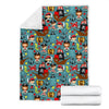 Pirate Pattern Print Blanket-grizzshop