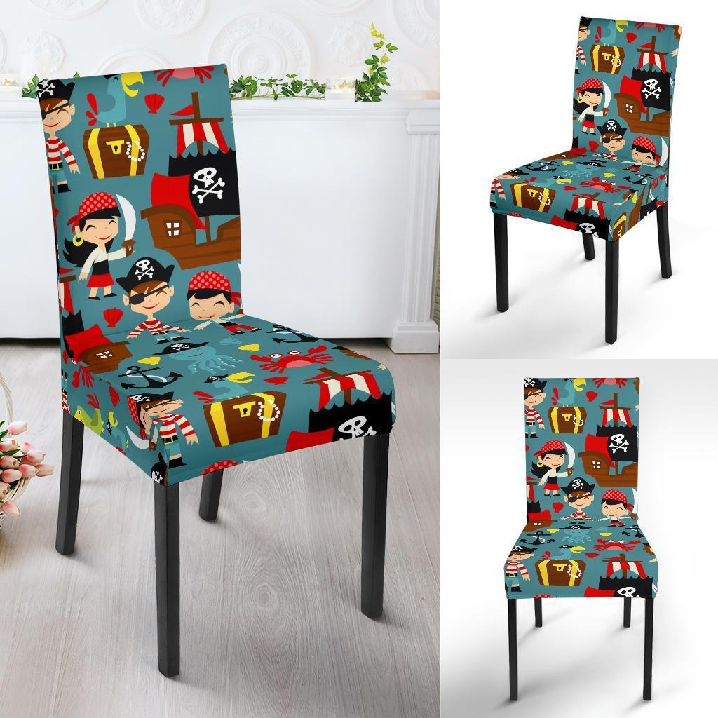 Pirate Pattern Print Chair Cover-grizzshop