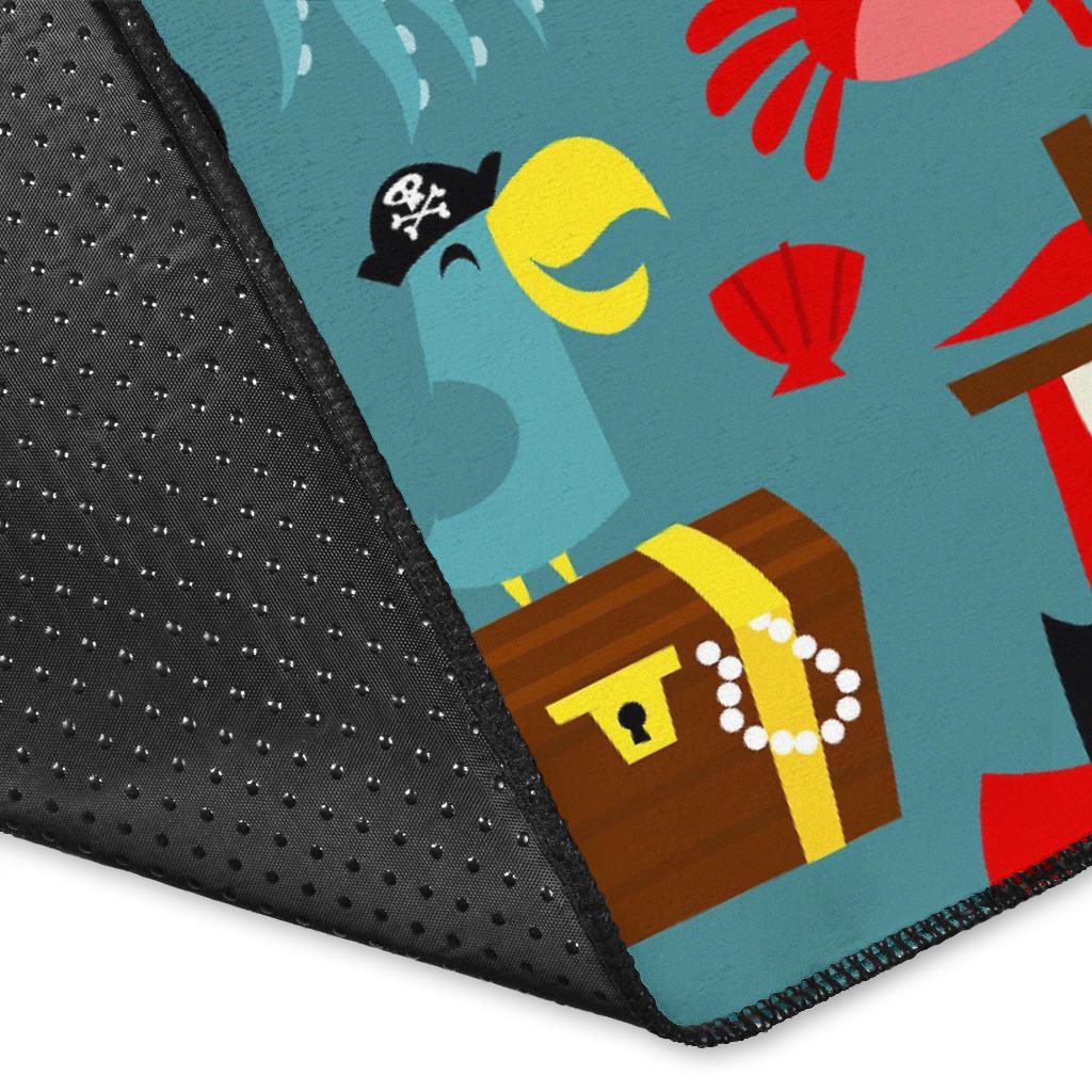 Pirate Pattern Print Floor Mat-grizzshop