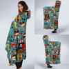 Pirate Pattern Print Hooded Blanket-grizzshop