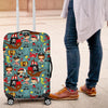 Pirate Pattern Print Luggage Cover Protector-grizzshop