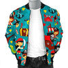 Pirate Pattern Print Men's Bomber Jacket-grizzshop