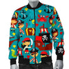 Pirate Pattern Print Men's Bomber Jacket-grizzshop