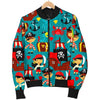 Pirate Pattern Print Men's Bomber Jacket-grizzshop