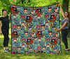 Pirate Pattern Print Quilt-grizzshop