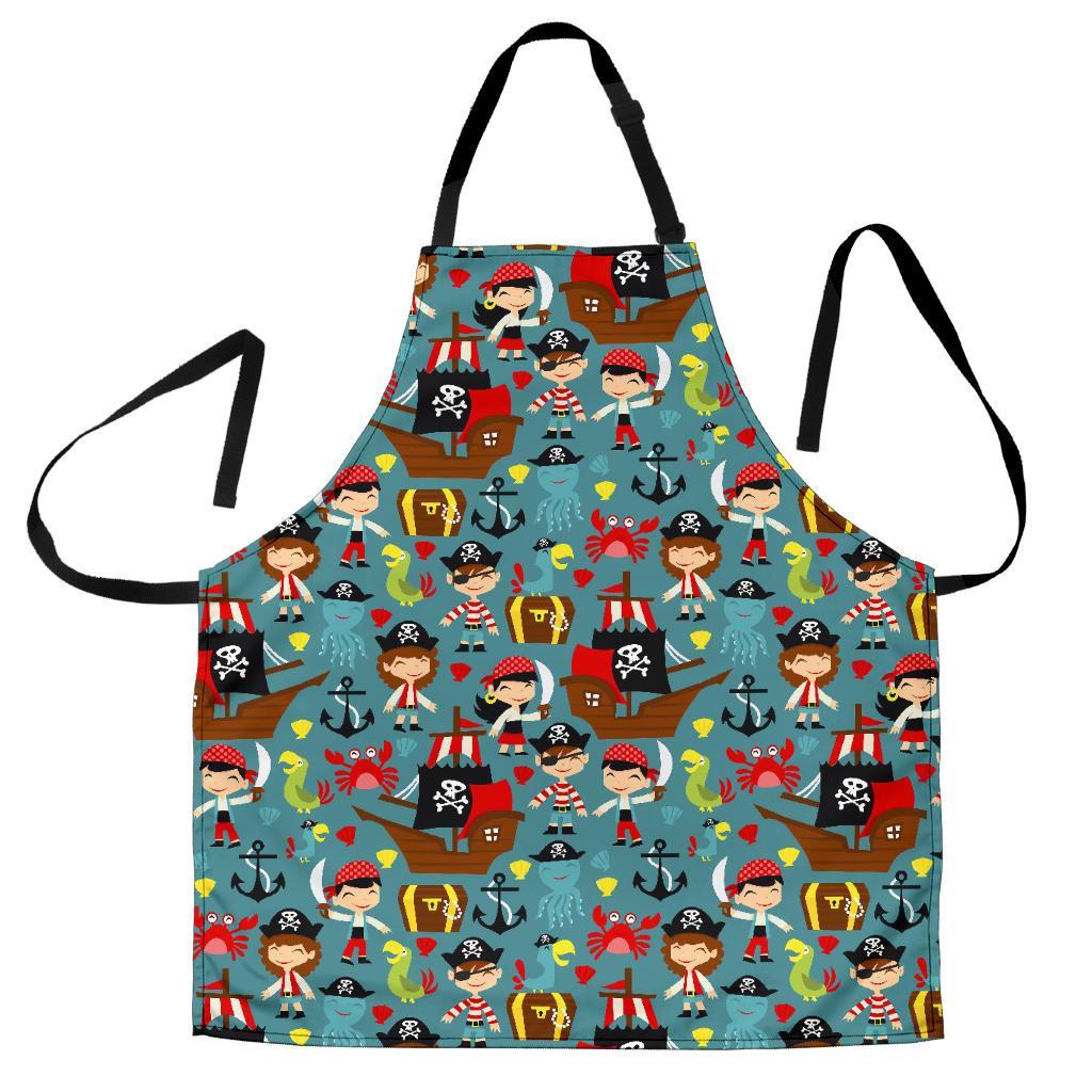 Pirate Pattern Print Women's Apron-grizzshop