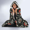 Pirate Skull Pattern Print Hooded Blanket-grizzshop