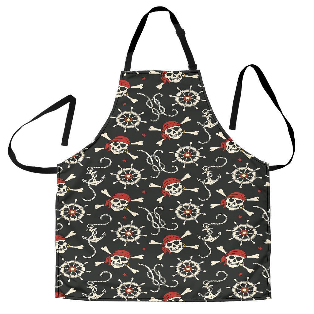 Pirate Skull Pattern Print Men's Apron-grizzshop